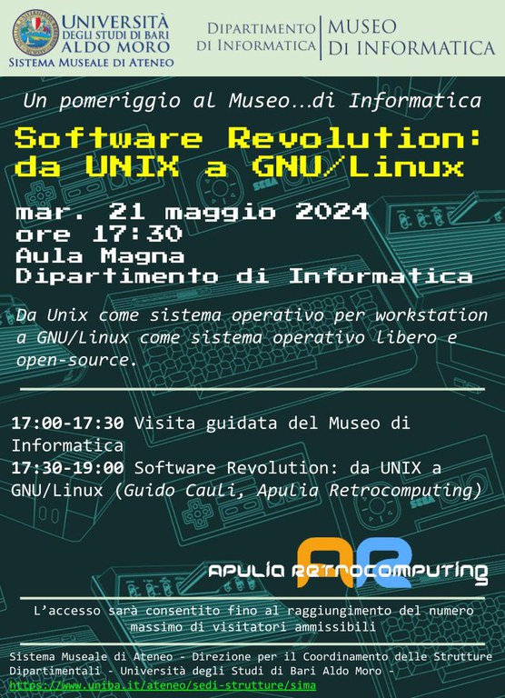 Un pomeriggio al Museo…di Informatica - Software Revolution: da UNIX a GNU/Linux