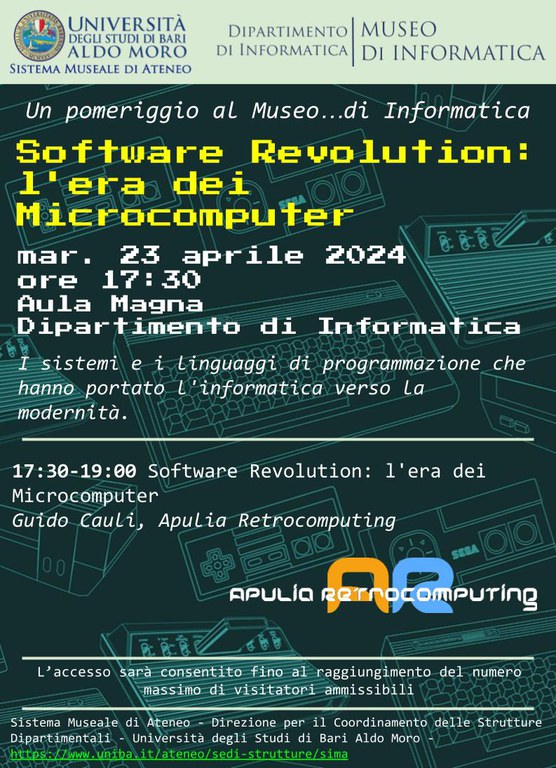 Un pomeriggio al Museo…di Informatica  Software Revolution: l’era dei Microcomputer