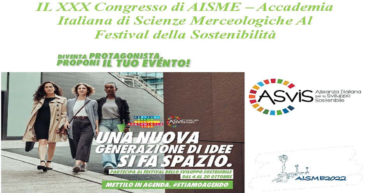 Il XXX Congresso di AISME – Accademia Italiana di Scienze Merceologiche Al Festival della Sostenibilità – Comunicato stampa