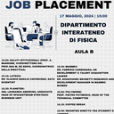 Evento di Job Placement al Dipartimento di Fisica - 17/05/2024  ore 15.00  aula B