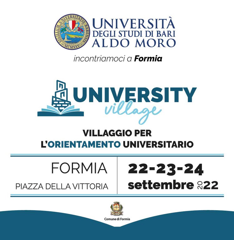 "University Village" Giornate di Orientamento - Formia, 22-24 settembre 2022